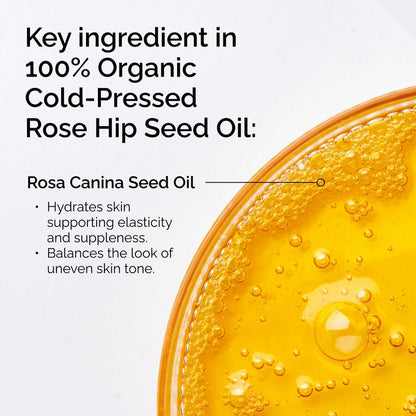 100% Organic Cold-Pressed Rose Hip Seed Oil - US 5062