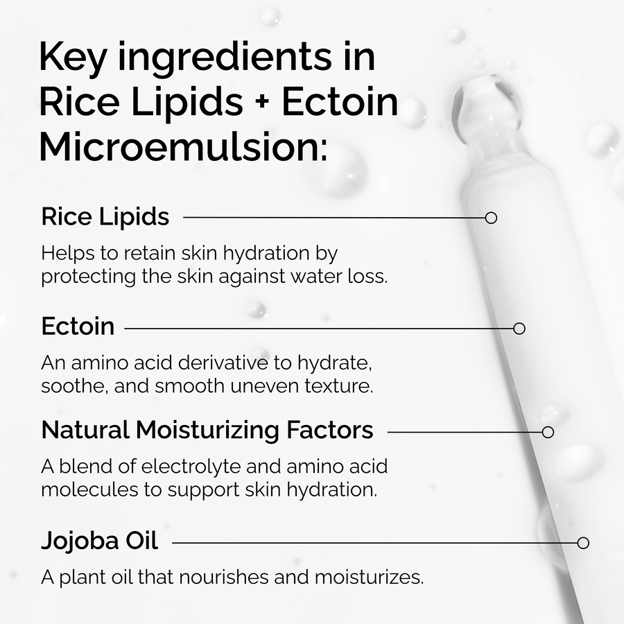 Rice Lipids + Ectoin Microemulsion - US 5443